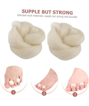 Wool Toe Spacers and Separators Set - 2pcs Nail Art Tools for Toe and Finger Stretching - Orthotic Pedicure Kit - Buy Online on GoSupps.com