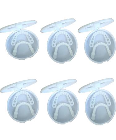 Mxrfactory dentures instant veneers provisional teeth upper and lower tooth whitening removable snap on bite teeth comfort prosthes smile teeth for bad teeth men women 6 pairs