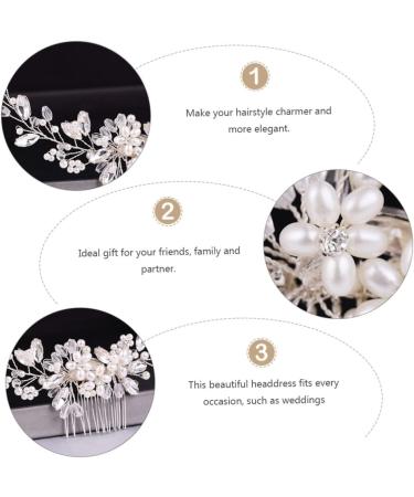 MAGICLULU Pearl Comb Hair Side Comb Bride Hairpin Comb Pearl Hair Pin Wedding Hair Accessories Wedding Hairpin Bridal Headdress Bride Headdress Comb Rhinestone Hairpins - Buy Online on GoSupps.com