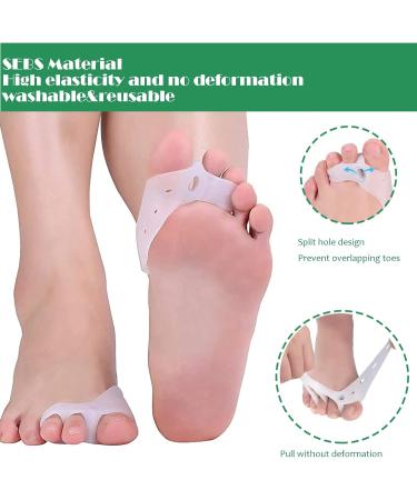 2 Pairs of Gel Toe Separators & Straighteners - Hammer Toe Correction for Men & Women | Hallux Valgus & Hammer Toe Relief - Buy Online on GoSupps.com