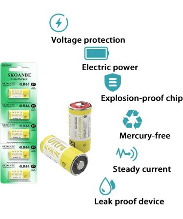 SKOANBE 4LR44 6V Alkaline Battery for Dog Collars - Pack of 5 | Long-lasting & Reliable International Shipping - Buy Online on GoSupps.com