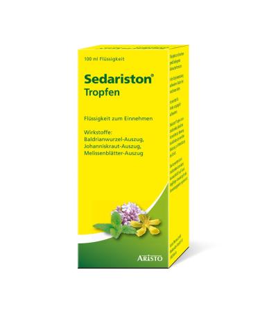 Sedariston drops in the event of unrest stress tension sleep problems vegetable medicines made of St. John's wort valerian + lemon balm 100 ml 100 ml (1 Pack)