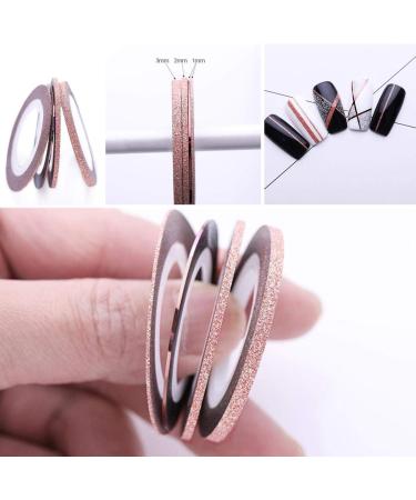 Rose Gold Matte Nail Striping Tape - 8 Rolls for DIY Nail Art Decor - Buy Online on GoSupps.com
