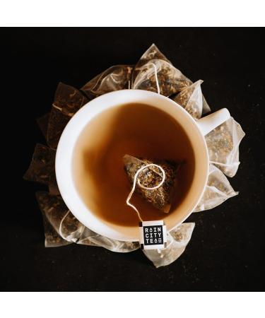 Peach Mango Swirl Pyramid Organic Greentea Bags - 50 Compostable Whole Leaf Chai Tea Bags - USDA Certified l Cellulose Inner Packaging l - Buy Online on GoSupps.com