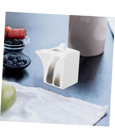 ABOOFAN Ceramic Sauce Vinegar Pot Vinegar Pouring Bottle Vinegar Canister Vintage Soy Sauce Dispenser Dressing Dispenser Bottle Shoyu Soy Sauce Bottle Sauce Jar Ceramics White Mini Oil 9.2X7.5X6CM White - Buy Online on GoSupps.com