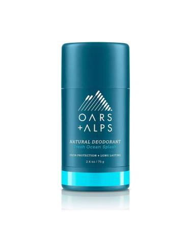 Oars + Alps Deodorant for Men and Women, Aluminum Free and Alcohol Free, Vegan and Gluten Free, Fresh Ocean Splash, 1 Pack, 2.6 Oz 1ct - Fresh Ocean Splash
