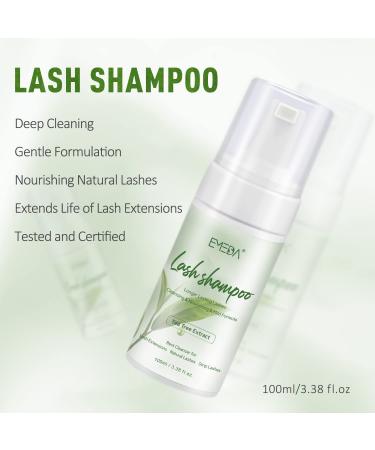 EMEDA Tea Tree Lash Shampoo for Extensions - 100ml Foam Cleanser Kit for Salon & Home Use - Buy Online on GoSupps.com