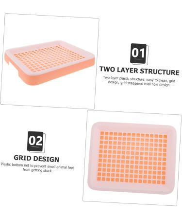 INOOMP Box Hamster Toilet Pet Accessories Cup Guinea Bunny Cage Indoor Animal Kit Tub Pink Pp Small Cage 24.5X19.5X3CM Pink - Buy Online on GoSupps.com
