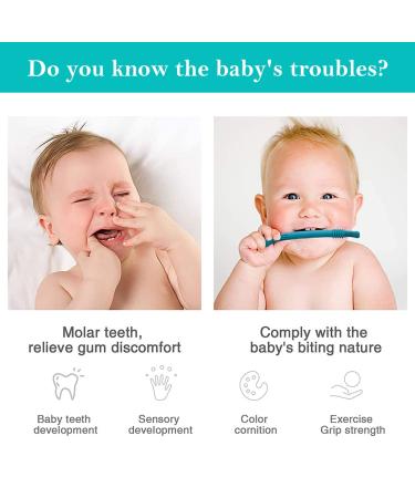 Buy Baby Bite Tube & Soft Food Silicone Toy for Toddlers | Sensory Exploration & Teething Relief - 0-6 Months (Blue & Pink) | International Shipping - Buy Online on GoSupps.com