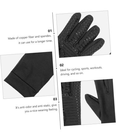 Buy Healeved 3 Pairs Copper Non-Slip Fitness Gloves - 15% Spandex for International Shipping - Buy Online on GoSupps.com