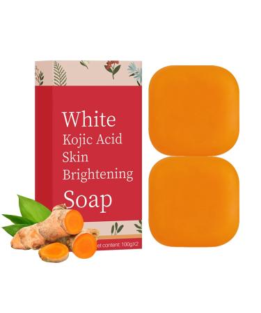 Pure Kojic Acid Skin Brightening Soap Even Tone Cleansing Face and Body Bar for Glowing Skin Moisturizing Sun Damage Skin with Tea Tree Coconut Oil Vegan Paraben-Free