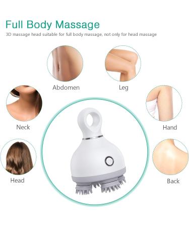 ORIA Portable Electrical Head & Full Body Massager - 4 Kneading Heads 3 Modes Wireless Silicone Pet Massage Device for Dogs & Cats - Buy Online on GoSupps.com