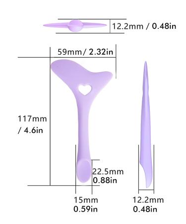 Silicone Winged Smoky Eyeshadow Applicators Plate & Cat Shape Eye Liner Guide - Purple - Buy Online on GoSupps.com