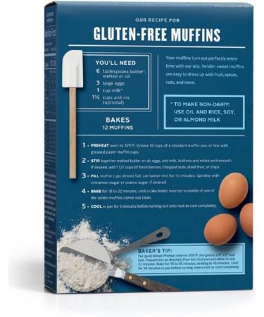 King Arthur Baking Company Gluten Free Muffin Mix Vanilla Base Kosher One 16 oz (454 g) Box - Buy Online on GoSupps.com
