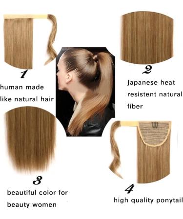 iLUU Ponytail Extension Synthetic Magic Paste Heat Resistant Curly Wavy Wrap-Around Ponytail 100 g 18 Inches #60 Platinum Blonde Ponytail Extensions - Buy Online on GoSupps.com