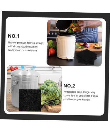 Hapinary 6-Piece Carbon Filter for Trash Cans | Odor Remover Inserts for Household & Compost Bins - Buy Online on GoSupps.com