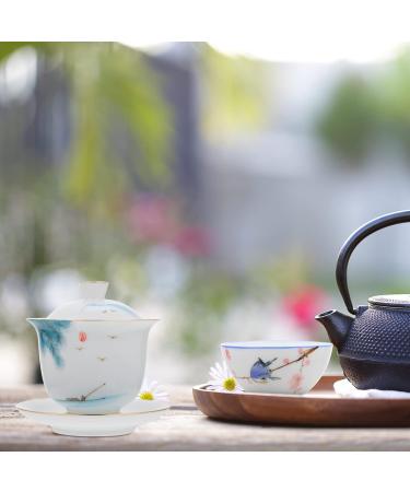 MAGICLULU Porcelain Teacup 1 Set Tea Bowl Home Decor Vintage Decor Traditional Chinese Tea Ware Ceramic Teapot Household Saucer - Buy Online on GoSupps.com