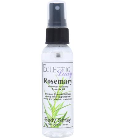 Rosemary Essential Oil Body Spray 2 ounces Body Mist for Women with Clean Light & Gentle Fragrance Long Lasting Perfume with Comforting Scent for Men & Women Cologne with Soft Subtle Aroma For 2 Fluid Ounces