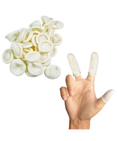 200/400/600PCS Disposable Latex Finger Cots Finger Protector Gloves Finger Support Nail Cover Durable High Elastic Anti Static Protect Sleeves Tool for Tattoo Manicure Trigger Finger Hand Eczema Finger Cracking by Superhairpieces(200PCS)