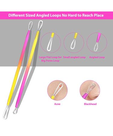 Glamne Blackhead Remover Pimple Popper Kit - Rosy Yellow Acne Comedone Extractor Tools - Buy Online on GoSupps.com