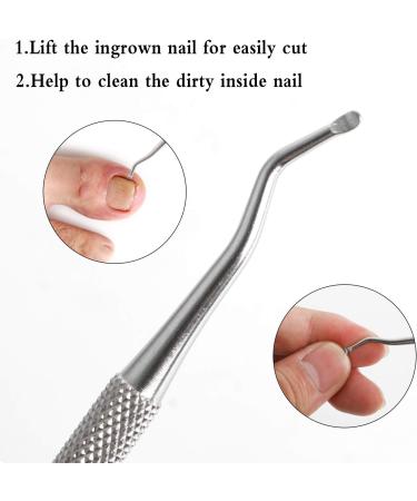6 Pieces Ingrown Toenail File and Lifter Set Stainless Steel Nail Cuticle Remover Double Sided Toenail Lifter Professional Ingrown Toenail Kit for Manicure - Buy Online on GoSupps.com