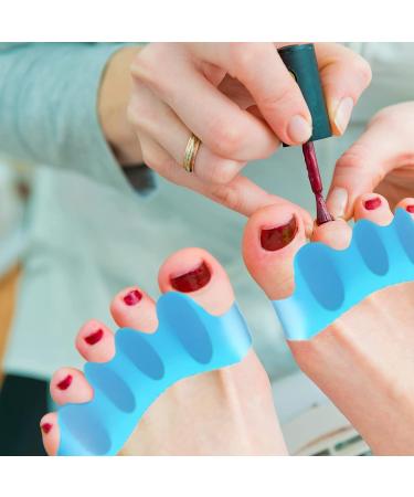 Fodofodo 2PCS Soft Gel Toe Separators - Toe Spacers for Overlapping Toes, Bunion Corrector and Foot Pain Relief - Plantar Fasciitis Aid (Blue) - Buy Online on GoSupps.com