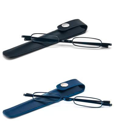 Kokobin 2 Stueck Mini Reading glasses Ultra -light spring hinge metal reading aid men Women Sympheal aid with glassesholster (2 Stuks 1 diopters) 2 Stuks 1 diopters - Buy Online on GoSupps.com