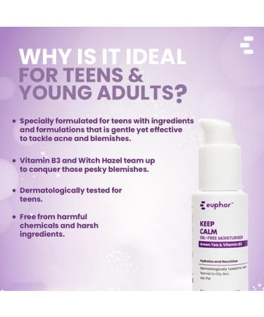 Oil-Free Gel Moisturiser for Oily Skin | Lightweight Hydration | Controls Shine & Breakouts | Witch Hazel Niacinamide & Green Tea | Paraben & Sulphate Free - 50g - Buy Online on GoSupps.com