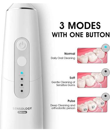 Water Flosser Professional Cordless Dental Oral Irrigator - Portable 190ML IPX7 Waterproof 3 Modes Ideal for Teeth Braces & Bridges Care - Buy Online on GoSupps.com