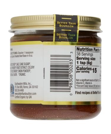 Organic Roasted Beef Base - Better Than Bouillon USDA Organic Blendable Base for Flavor 38 Servings - 8 OZ (Pack of 2) - Buy Online on GoSupps.com