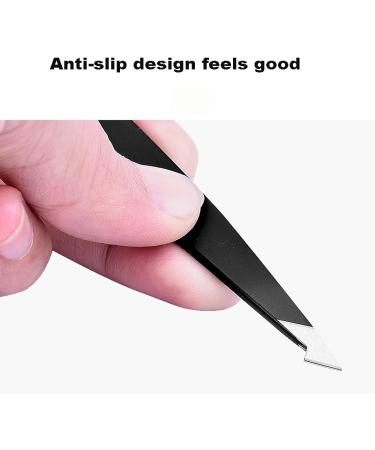 Professional Precision Tweezers Set for Eyebrows & Facial Hair Removal - Stainless Steel Kit for Men and Women - Buy Online on GoSupps.com