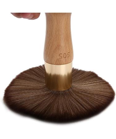 Neck Duster Brush Hair Cutting Neck Duster Brush Barber and Salon Brush to Remove Loose Hair From Neckline and Ears After Haircut Stand Up Base (Original Wood Color) - Buy Online on GoSupps.com
