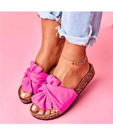 Buy Women's Summer Beach Sandals - Flat Bohemian Slippers & Non-Slip Flip-Flops in Pink | Perfect for Vacation & Outdoor - Buy Online on GoSupps.com