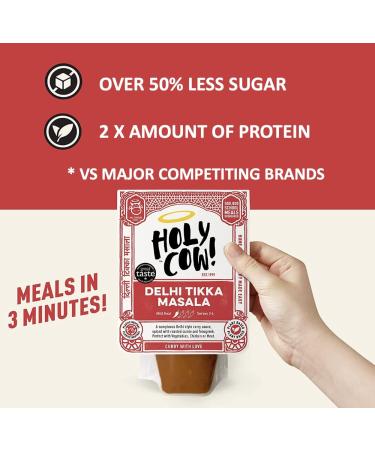 Holy Cow! Indian Curry Sauces : Delhi Tikka Masala Sauce Curry Kit (6 x 250g) Gluten Free Vegan Curry Recipe Tikka Masala Ready Meal Kit Cooking Sauce Made With Authentic Tikka Paste. Curry Gift Set - Buy Online on GoSupps.com