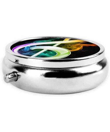 Colorful Music Notes Mini Round Pill Box | 3 Compartment Pill Organizer for Travel Home & Office - Buy Online on GoSupps.com