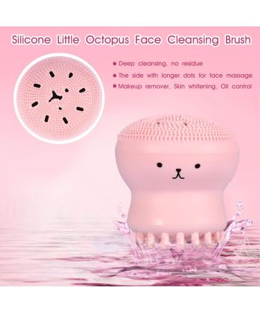 Octopus Shape Waterproof Facial Washer | Peeling & Pore Cleaning Brush for All Skin Types Deep Cleansing Silicone Tool - Buy Online on GoSupps.com