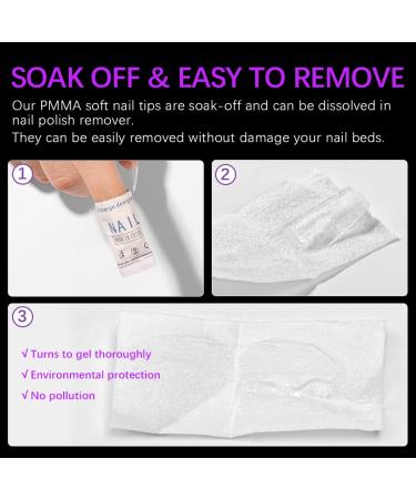 Gel Nail Kit - BTArbox Coffin Soft Gel Nail Tips 300PCS with Glue & Primer | Nail Lamp & Acrylic Extension for Fast Manicure - Buy Online on GoSupps.com