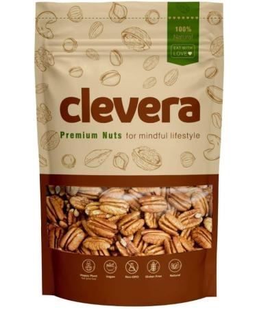 Clevera Supreme Jumbo Pecans 12 Ounces (Halves) - Fresh - Raw -Kosher - HACCP - Small Batch - Sustainably Sourced - Straight from The Farm - Non-GMO - Gluten Free - Buy Online on GoSupps.com