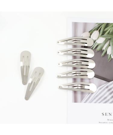 100 Pack Bulk 2.5 Inch Silver Snap Metal Hair Clips - Small Plain Base Hair Barrettes for Women, Girls & Kids - DIY Hair Accessories - Buy Online on GoSupps.com