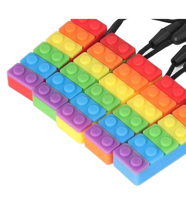 Baby Teether Toy - Food Grade Silicone Rainbow Building Blocks for Teething Relief - Buy Online on GoSupps.com