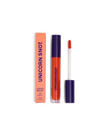 UNICORN SNOT Liquid Metal Lip Paint | Intense Pigment Non-drying Long-lasting Metallic Top Coat Lip Color | Gluten Free Vegan & Cruelty-free Waterproof Lip Makeup - LAVA (Fiery Red) - Buy Online on GoSupps.com