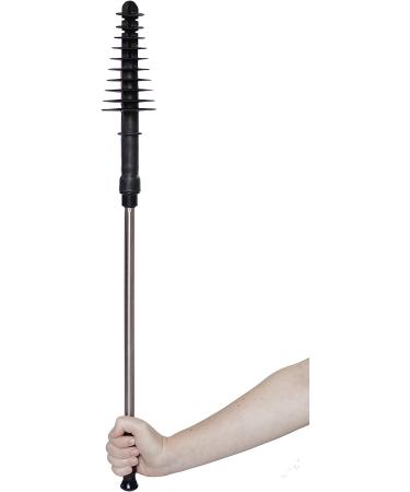 ToiletShroom Plunger & Squeegee Clog Remover | Stainless Steel Handle | Drain Cleaner Tool | Bathroom Dredge | Black - Buy Online on GoSupps.com