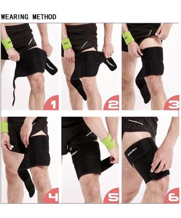 Eulant Thigh Bandage for Adolescents | Neoprene Thigh Support & Adjustable Compression Lift with Velcro Fastener - Slipproof Muscle Support - Buy Online on GoSupps.com