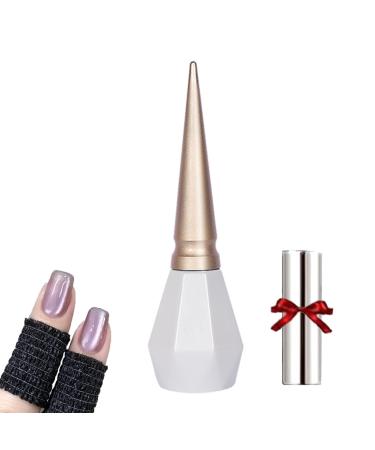 Rolita Gel Polish Rolita Nail Polish Cat Eye Gel Nail Polish Nude Ice-Clear Jade Gel Glitter Crystal Gel Nail Polish with Magnet Crystal Cat Eye Gel Polish Silver (Y-29)