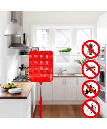 Dr. Dakota 4Pcs Telescopic Fly Swatters - Heavy Duty Retractable Manual Swatter, Premium Extendable Design - Pack of 3 Assorted Colors - Buy Online on GoSupps.com