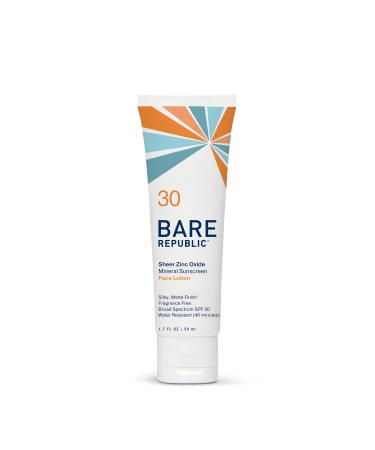 Bare Republic Mineral Matte Sunscreen SPF 30 Sunblock Face Lotion  Sheer and Light Finish  1.7 Fl Oz 1.70 Fl Oz (Pack of 1)