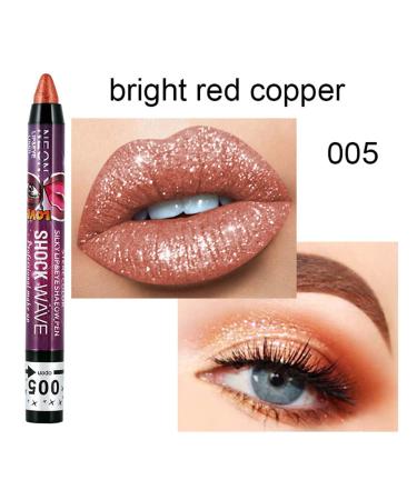 Go Ho 2PCS Shimmer Eyeshadow Sticks - Long Lasting Ultra Pigmented Eye Shadow in Shiny Bronze & Bright Red Copper - Buy Online on GoSupps.com