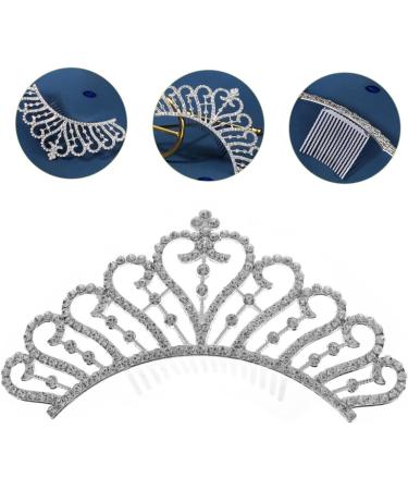 Beatifufu Crown Side Hair Comb The Crown Wig Tiara Hair Accessory for Girls Rhinestone Barrettes for Women Bride Hair Comb Clip Headdresses for Women Wedding Hair Comb Wedding Crown Hairpin - Buy Online on GoSupps.com