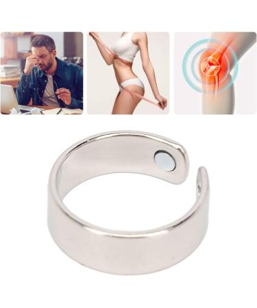 Adjustable Silver Fatigue Relief Magnetic Ring - Stylish Metal Jewelry Accessories - Buy Online on GoSupps.com