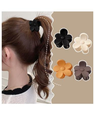 Flower Clips for Hair Accessories for Girls Women Matte Flower Hair Clips Claw Medium Hair Claw Clips Jaw Clips for Hair Clamps